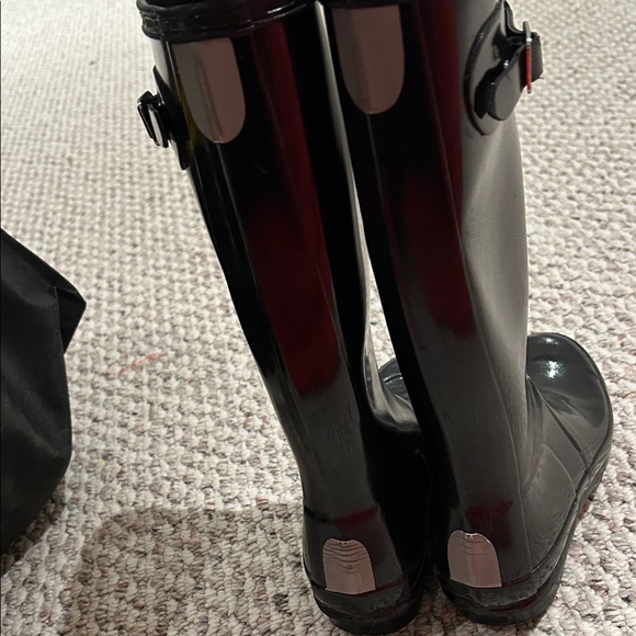 Hunter Kids Black Rain Boots - Picture 2 of 5